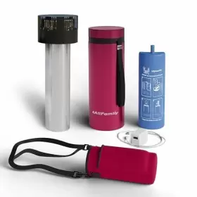 4allfamily 615666277866 Voyager Auto Shut Off Usb Tsa Medication Cooler Travel Case Magenta