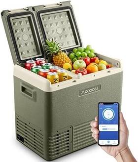 Aaobosi Ce-cls55-gn 12 Volt Car Refrigerator 44 Quart 12v Portable Fridge Freezer