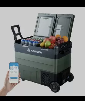 Ce-x40k Aaobosi 12 Volt Car Refrigerator 42 Quart 40l Electric Cooler Dual Zone Fridge