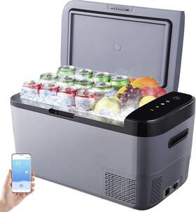 Aaobosi Su-t25a 12/24v 27 Qrt 25l Car Portable Refrigerator Compressor Cooler