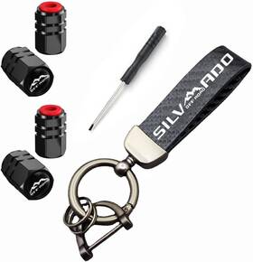 Aautookk 313114372339 Black Leather Car Keychain Compatible With Chevy Silverado Colorado Equinox Mali