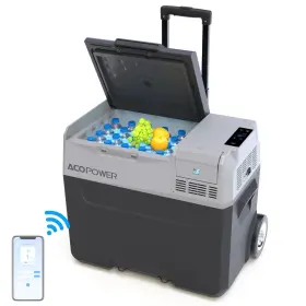 Px40 Acopower 42 Quart 12 Volt Car Refrigerator Fridge Camping Truck With Wheels And Handle