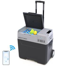 Acopower Px50 50l Car Refrigerator Portable Cooler Solar Powered With 6ftft Off-road Wheel