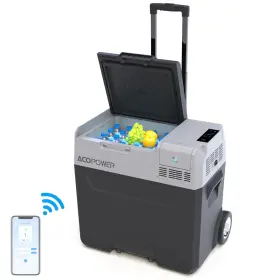 Px50 Acopower 50l Car Refrigerator Portable Cooler Solar Powered With 6ftft Off-road Wheel