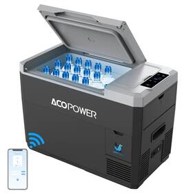 Acopower Vx28 29 Quart 12v Portable Solar Car Refrigerator Freezer Compressor App Control