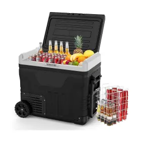 Adoolla 196336136473 50l 12v Car Refrigerator White 53 Quart