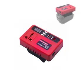 Ae0129221 Aeobdai Power Inverter Dc 18v To Ac 110v Compatible With Milwaukee M18 Yellow