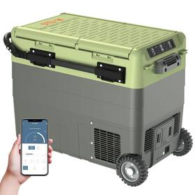Akhal-teke Ak-x50k 12 Volt Refrigerator Portable Freezer Rechargeable 53 Quart 50l Dual Zone I