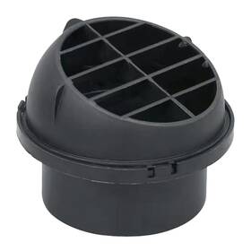 Aleoed Tfk02 75mm Car Heater Ducting Warm Air Vent Outlet 360 Degrees Rotatable Black