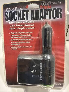 Allison Sac-105 12 Volt Fused Socket Adaptor Sac 105 Turns Into Triple Outlet