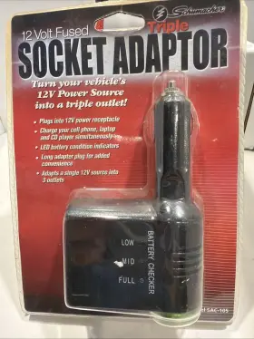 Sac-105 Allison 12 Volt Fused Socket Adaptor Sac 105 Turns Into Triple Outlet