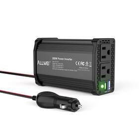 Allwei 723849278101 300w Power Inverter 12v Dc To 110v Ac Car Plug Black Pd65w
