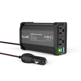 Pd65w Allwei 723849278101 300w Power Inverter 12v Dc To 110v Ac Car Plug Black