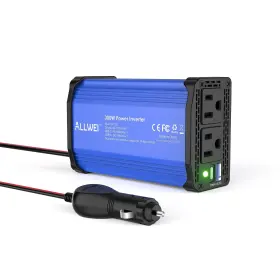 Allw-300blue Allwei 300w Car Power Inverter Dc 12v To 110v Ac Converter Blue Pd65w