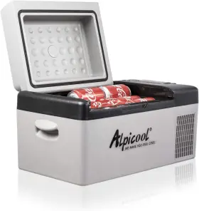 Alpicool 445056449428 C20 Portable Compressor Fridge Freezer 21quart 20liter For Car And Hom
