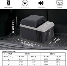 Alpicool C12pt Portable Car Freezer Cooler 12 Volt Refrigerator Quart