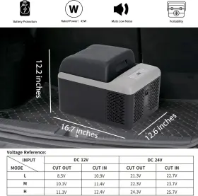 C12pt Alpicool Portable Car Freezer Cooler 12 Volt Refrigerator Quart