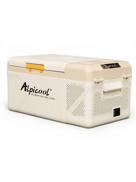 Alpicool Km15 Portable Car Refrigerator Freezer 12v/24v 17 Quart Camping Rv Truck