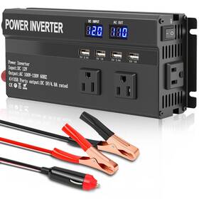 Also Go 0064 1200w Power Inverter 12v To 110v Ac Car With Fast Black