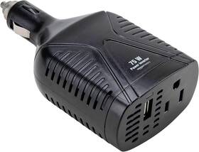 Amazon Basics 020337 75w Car Power Inverter 12v To 5.07 X 2.65 1.6 Inches Black