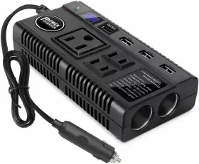 5823908484 Ansee Car Power Inverter 120w Dc 12v 24v To Ac 110v Charger Adapter With Black
