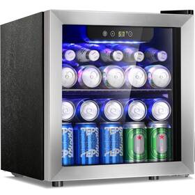 Antarctic Star Jc-36 48 Can Beverage Refrigerator 12 Bottle Wine 1.3cu.ft Silver