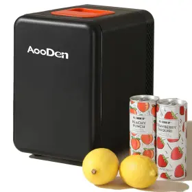 Ao-4l-bk Aooden 4 Liter/6 Cans Electric Car Cooler And Warmer Thermoelectric Iceless