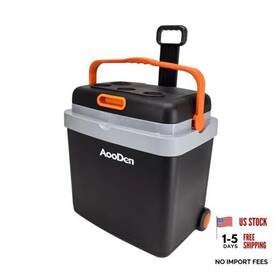 Aooden Jy-b-33l Electric Car Cooler And Warmer 33 Liter Capacity With Draw Bar 35 Quart