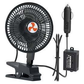 Aoweitour Fan-117 6 Inch 12v Car Fan Clip-on Cigarette Lighter Plug Oscillating Portable Ventil