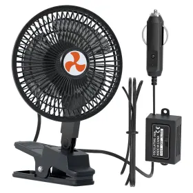 Fan-117 Aoweitour 6 Inch 12v Car Fan Clip-on Cigarette Lighter Plug Oscillating Portable Ventil