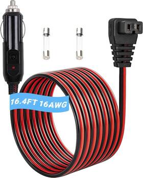 Apexscnview 445008417451 16.4 Ft Dc Power Cord Cable 12v/24v For Car Fridge Refrigerator Freezer Comp