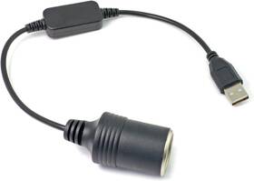 Arecord 4332951761 Usb To 12v Dc Adapter - A Male Car Cigarette Lighter Socket Female