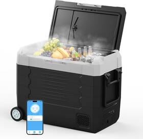 As 170102as Car Fridge Portable 12v Refrigerator 59 Quart Electric Cooler With 12/24v