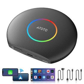Atotozone Cb6a Ai Box With Wireless Carplay And Android Auto 4g Lte Bt Chatgpt Voice Assist