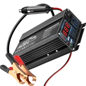 600w Aucarauto 8379 Car Power Inverter Dc 12v To 110v Ac Plug Black