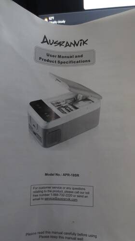 Ausranvik Apr-18sr Ausranik Model 16 Quart Mini Electric Cooler Dc/ac Pickuponly