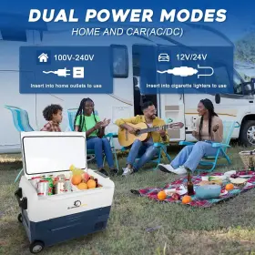 Lp1949 Autopartsstar 35l/37 Quart Portable Car Refrigerator Freezer Compressor Cooler Dual Zone 12v