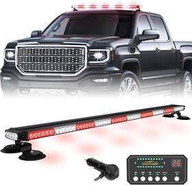 Autronledlight 313027471488 Xridonsen 45.5 Inch 128 Led Roof Top Emergency Lights Red White Firefighter Light Ba