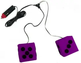 024740 Barjan 12 Volt Purple Lighted Dice
