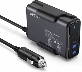 Mri1511au Bestek 150w Power Inverter Dc 12v To 110v Ac Converter 4.2a Dual Usb Car Gray