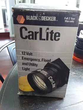 9512 Black Decker Euc Vintage And Carlite 12 Volt Car Plug Original Box
