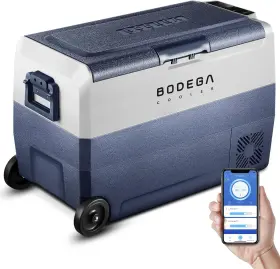 Bodega 689829218799 Bodegacooler 12 Volt Car Refrigerator 53 Quart Portable Fridge Freezer Dual Zone