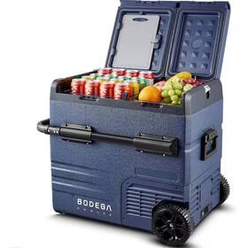 Bodega 726084421769 2 Cu. Ft. 59 Quart Dual Zone Car Fridge Electric Compressor Cooler With 2-doors And
