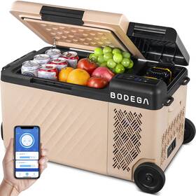 Bodega 765015213479 Bodegacooler 12 Volt Car Refrigerator App Control Fridge 20 Quart Porta