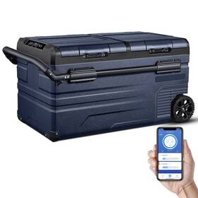 Bodega 916535277995 75 Quart 3.2 Cu. Ft. Frost Free Car Refrigerator Portable Dual Zone In Blue