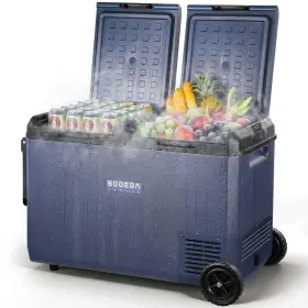 Mcd95-wh Bodega Bodegacooler 100 Quart Portable Car Refrigerator Freezer With Wheels 12v Fridge