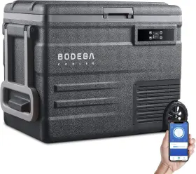 Ul-u55-bg-wifi Bodega Bodegacooler 12 Volt Car Refrigerator 58qt 55l Fridge With Wheels Rv Por