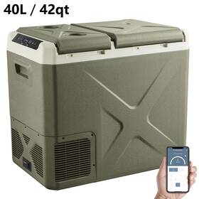 Bodega Ul-xs55-gg-wifi 12/24/100-240v Portable Car Refrigerator Rv Freezer 42 Quart Dual Zones App Control