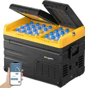 Ed55 Bougerv 12 Volt Car Refrigerator Dual Zone Portable Freezer Fridge App Contr