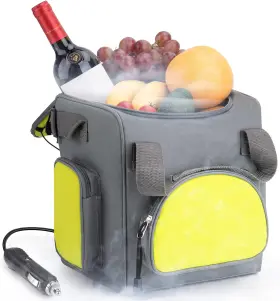 In14l Branded01 313051126149 15-quarts Car Cooler For Travel Plug Small Electric 12v Mini